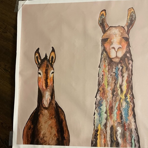 Eli Halpin Wall Decor Donkey Llama Goat Sheep Canvas Poshmark